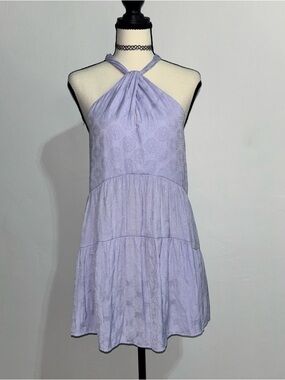 Anthropologie Lavender Halter Tiered Tunic